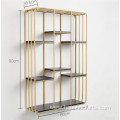 modern living room shelving gold wrought iron bookshelf